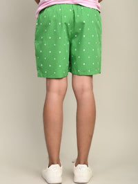 Pack Of 2 Green And Grey Mens Printed Shorts Combo