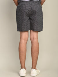 Pack Of 2 Grey And White Mens Printed Shorts Combo