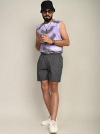 Pack Of 2 Grey And Maroon Mens Printed Shorts Combo