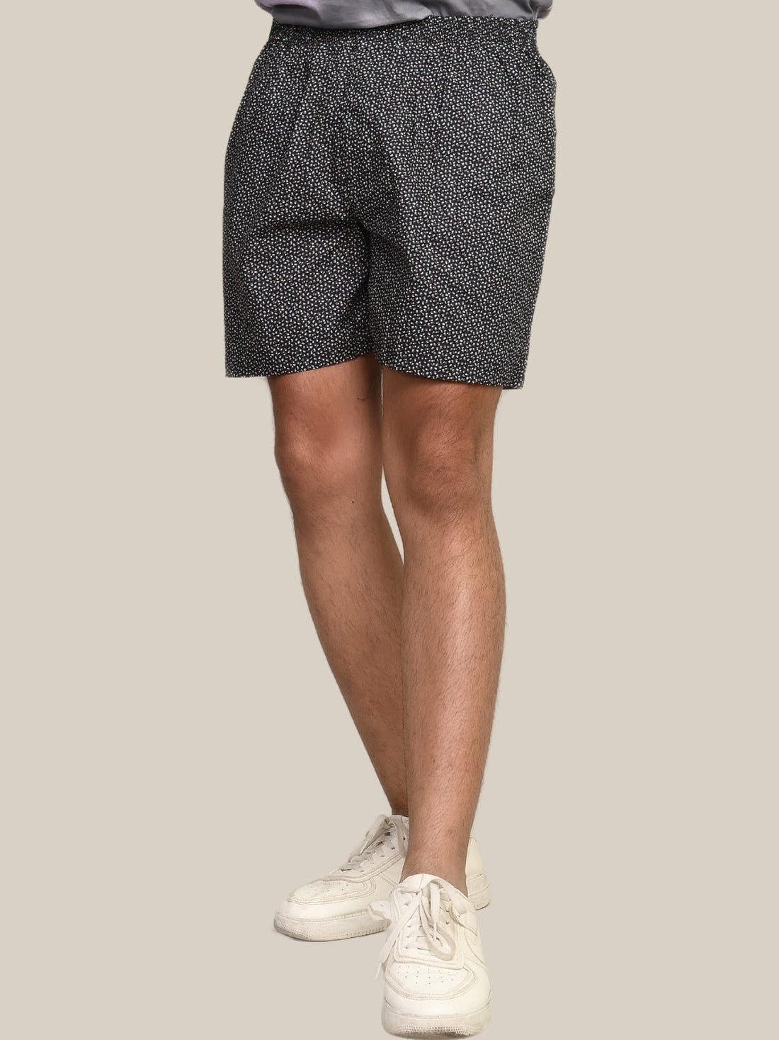 Pack Of 2 Grey And Maroon Mens Printed Shorts Combo