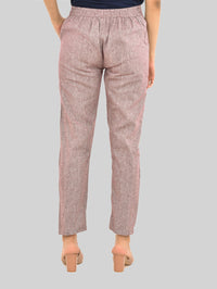 Women Solid Magenta South Cotton Trouser