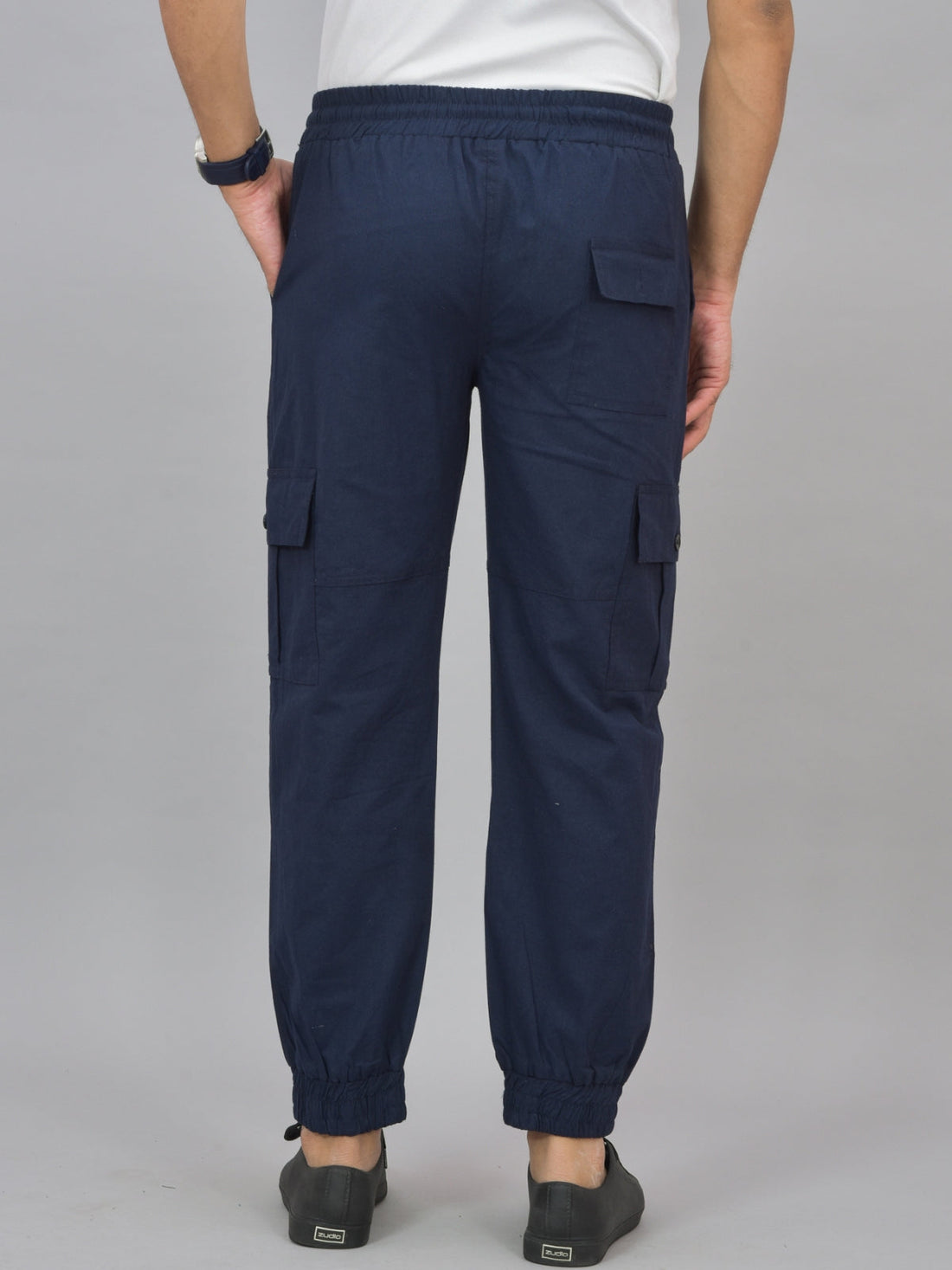 Navy Blue Airy linen Summer Cool Cotton Comfort joggers For Men