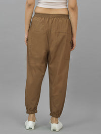Combo Pack Of Womens Black And Brown Four Pocket Cotton Cargo Pants